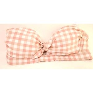 New with Tags XL (16-18) Kona Sol Pink Plaid Swimsuit Top